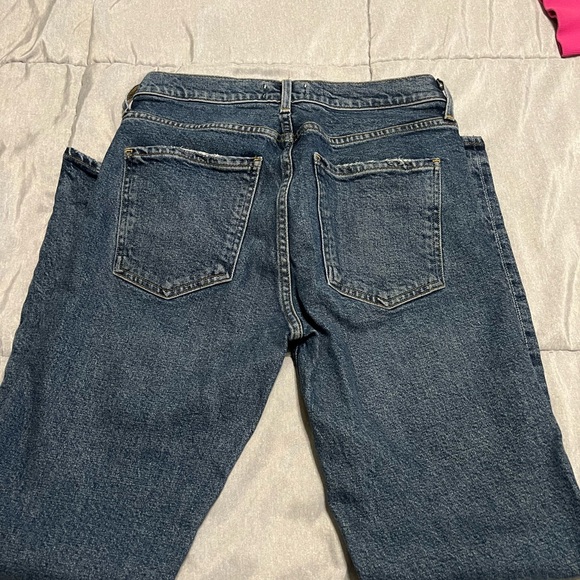 Agolde Dark Blue Straight Leg Women's Jeans - Picture 5 of 6